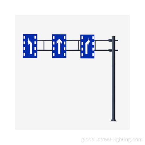 Octagonal Galvanized Road Traffic Sign Pole